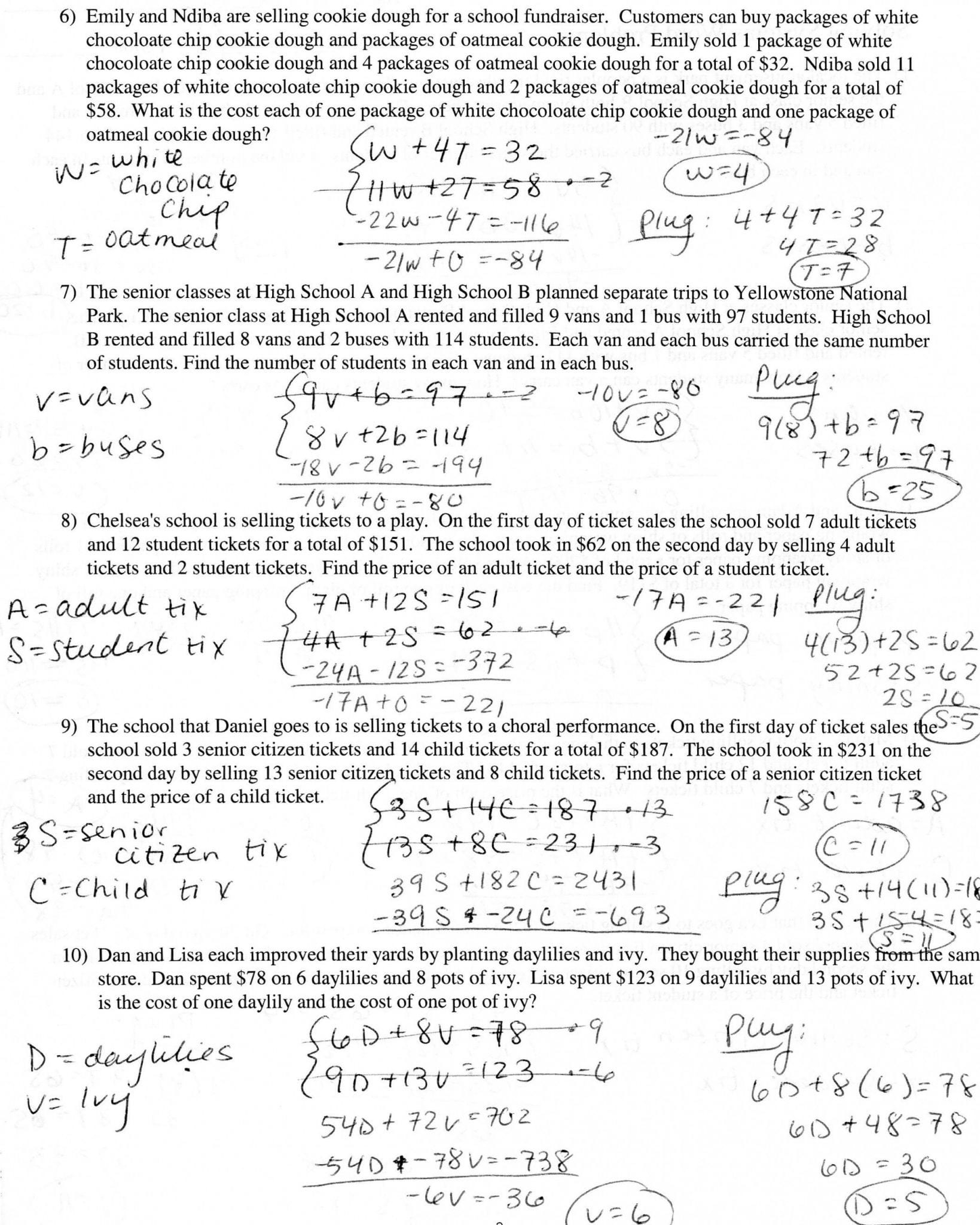 write linear equations from word problems worksheet