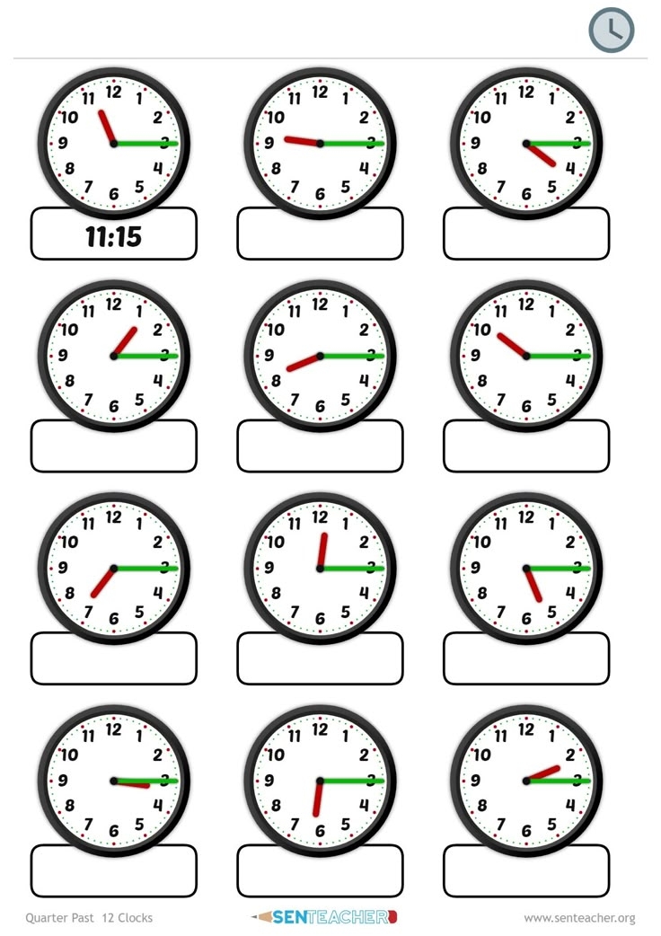telling time printable activities