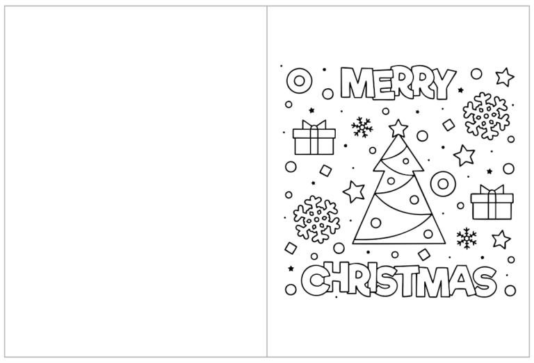 Template Printable Christmas Cards To Color Fillable Form 2023
