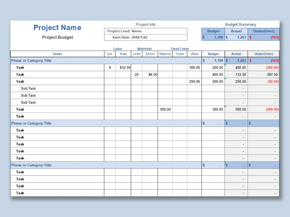 Test Plan Excel Template
