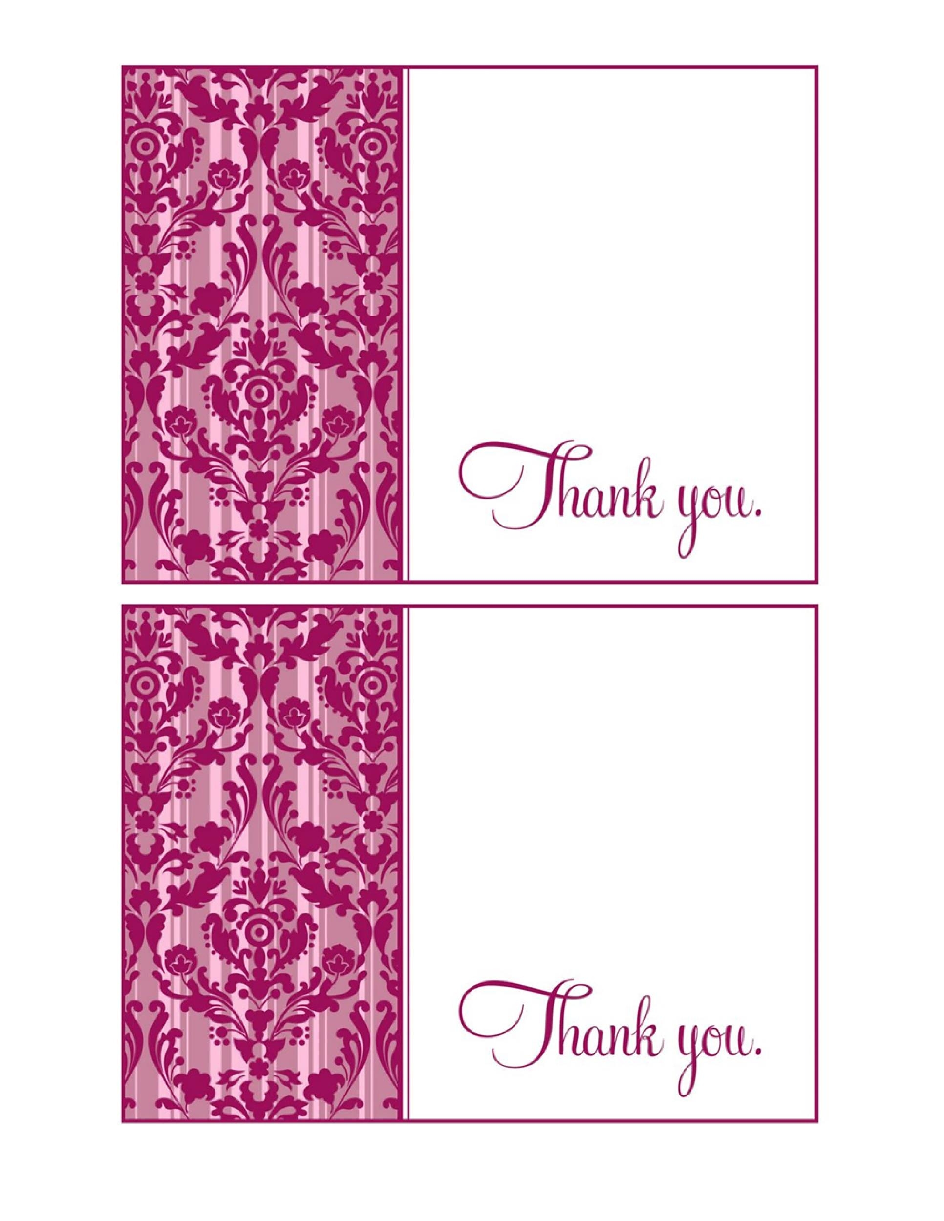 Thank You Card Free Printable Template