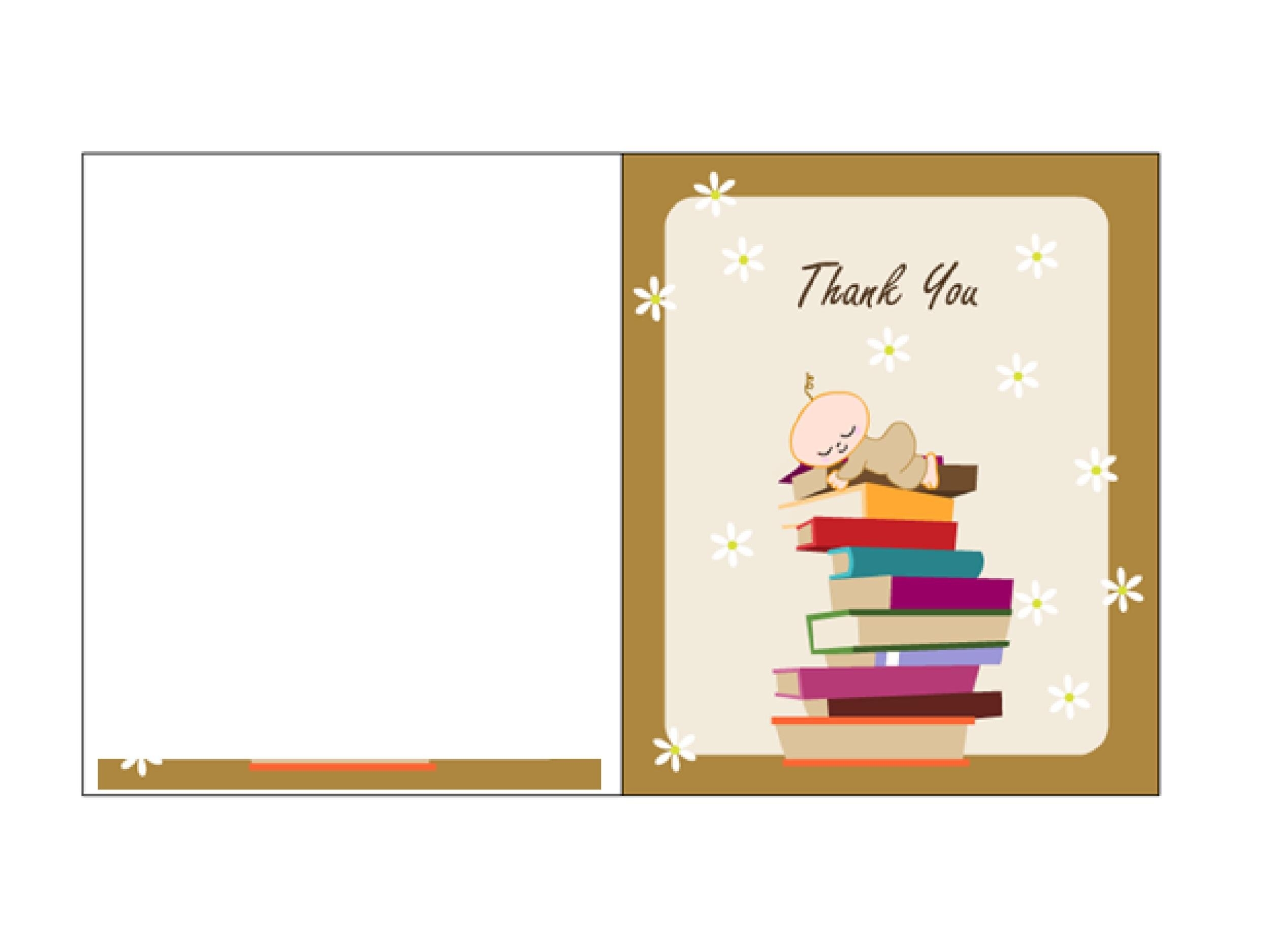 Thank You Card Printable Template Free Templates Printable