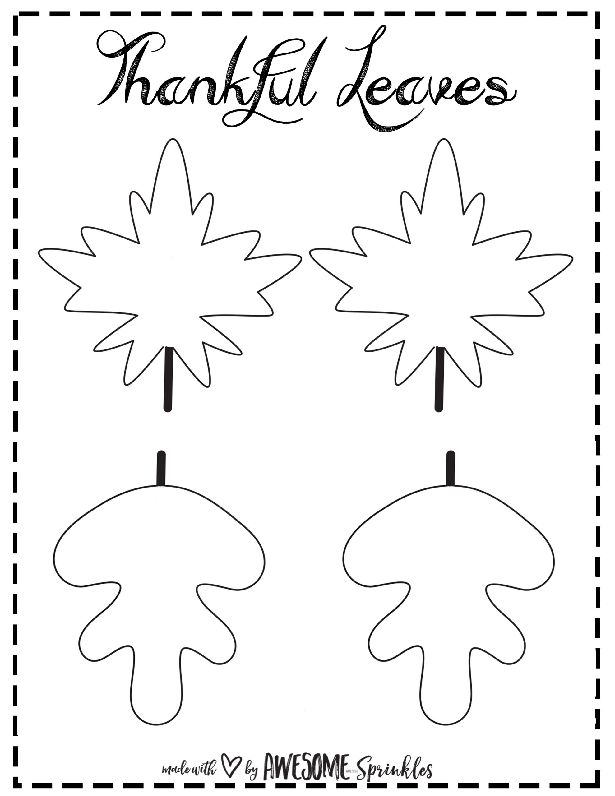 printable pictures of leaves