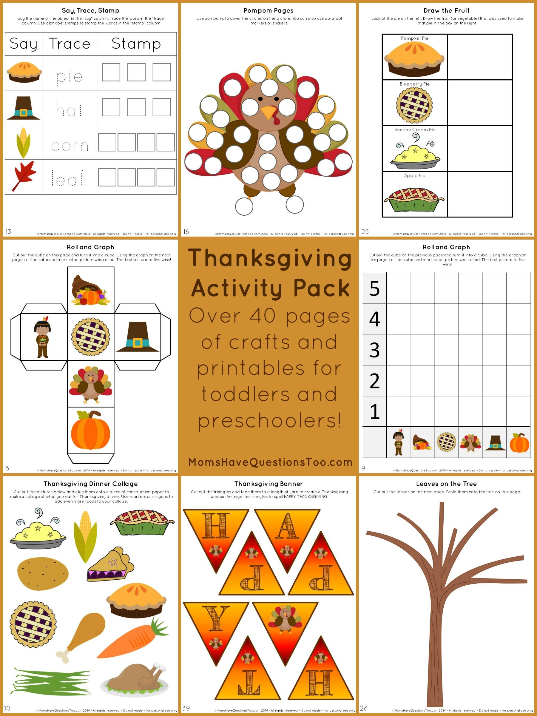 Thanksgiving Activities For Kids Printable