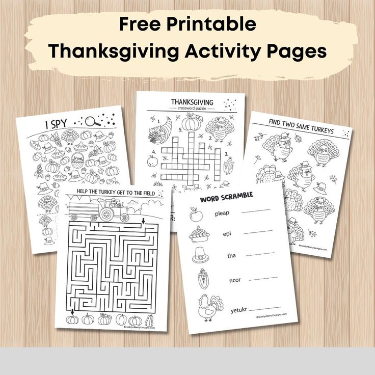 Thanksgiving Free Printable Activities Printable Calendars AT A GLANCE