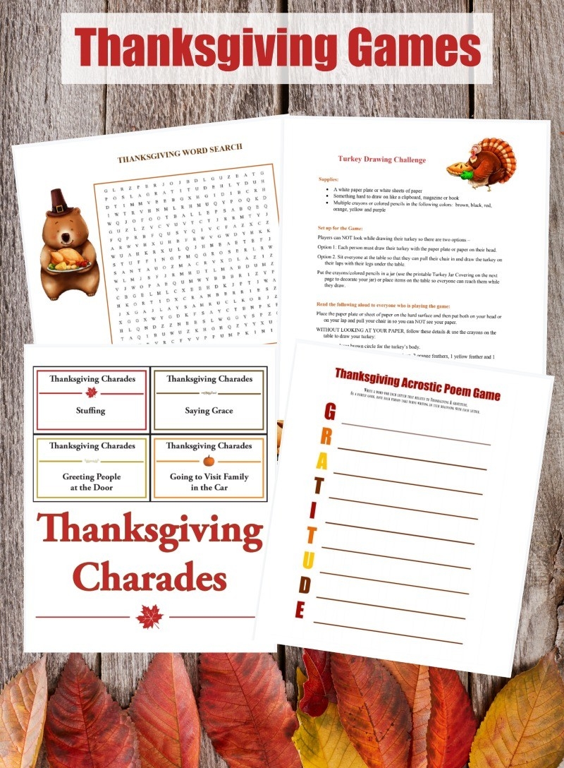 free printable games for thanksgiving party