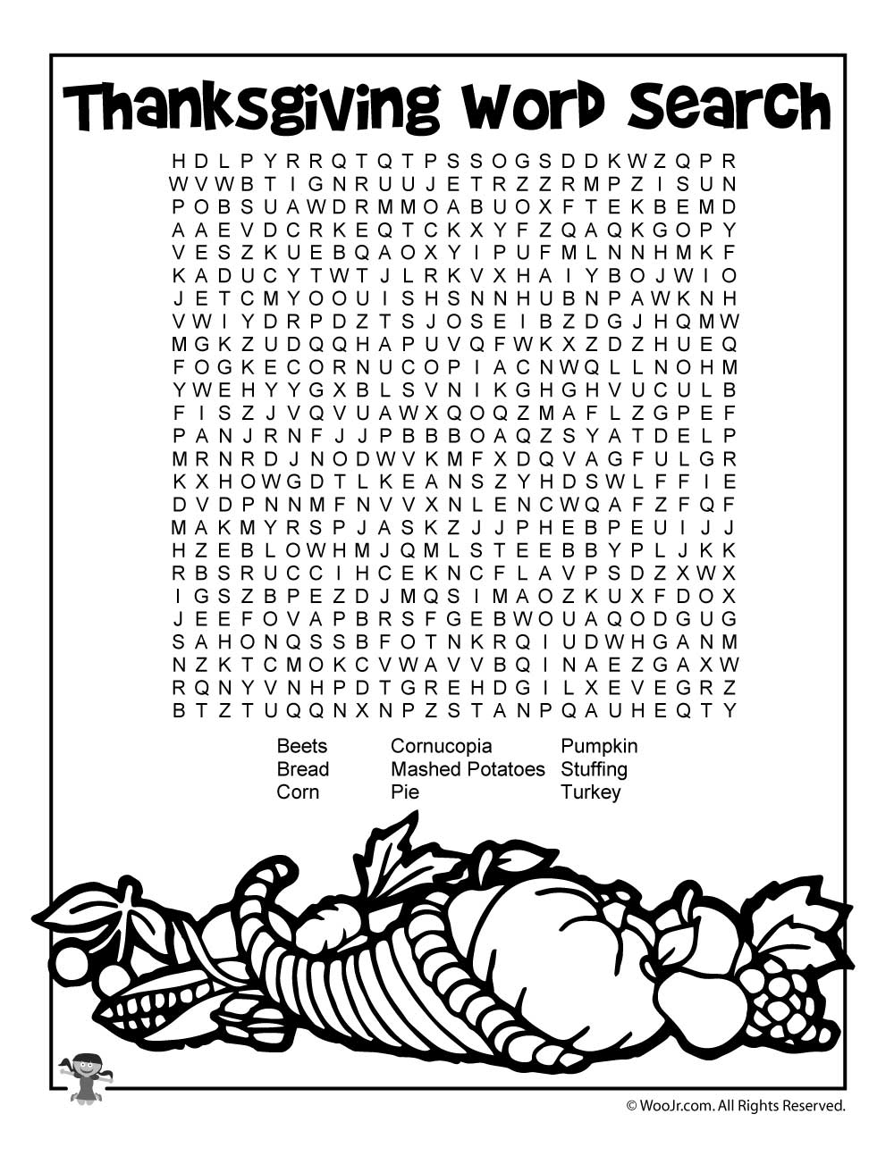 printable thanksgiving activity sheets