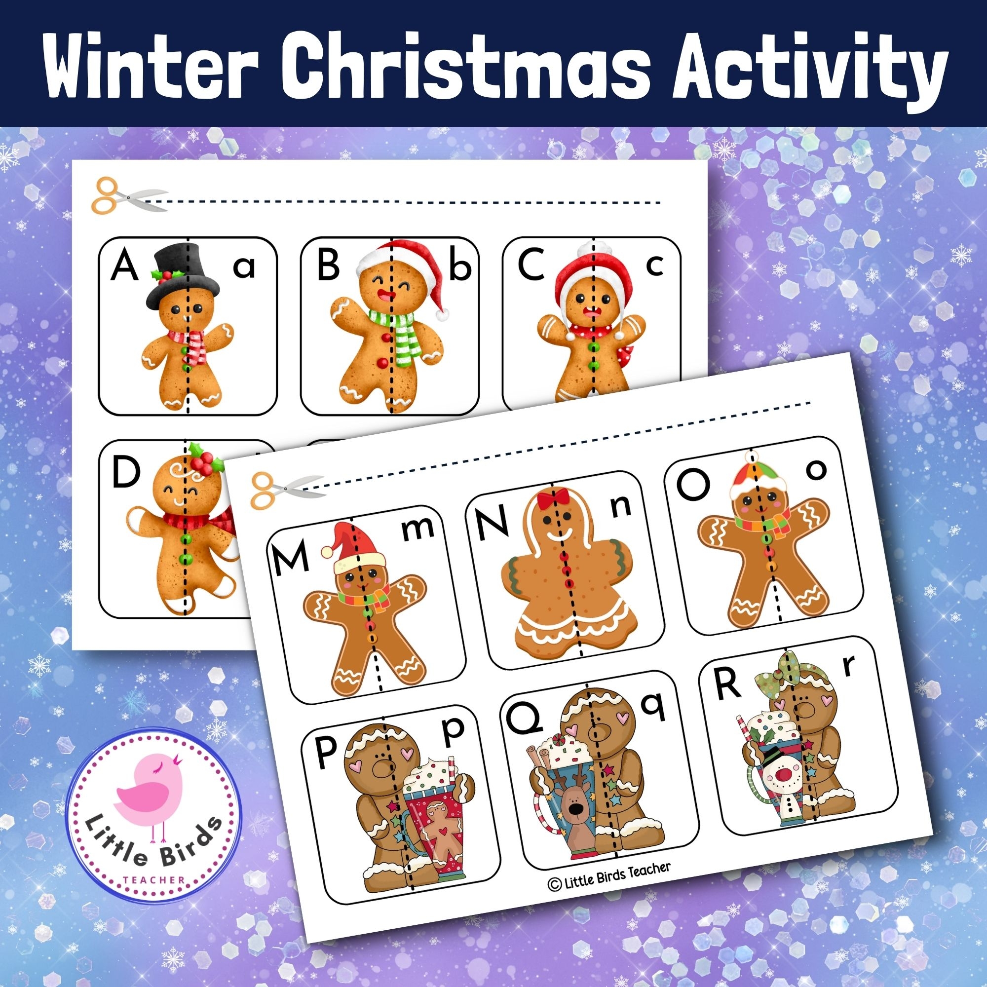 The Gingerbread Man Matching Game Gingerbread Man Winter December 