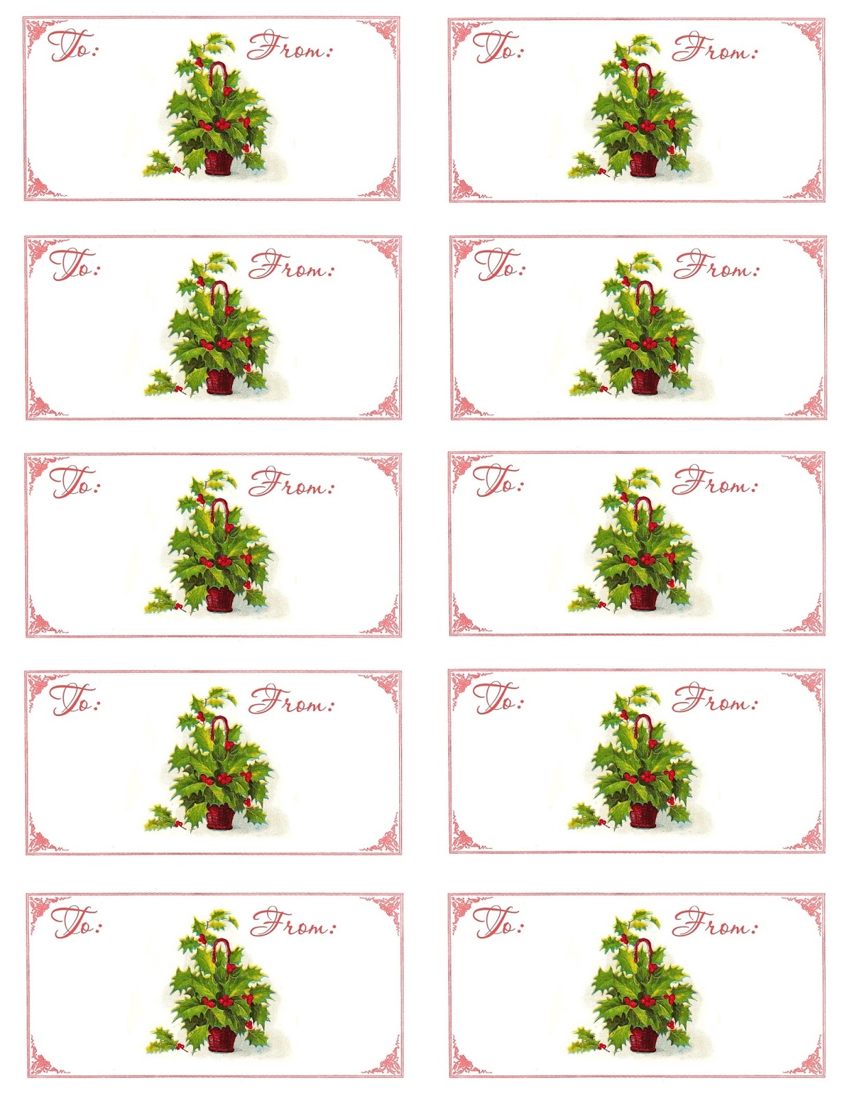The Graphics Monarch Christmas Printables Digital Gift Tag Sheet 