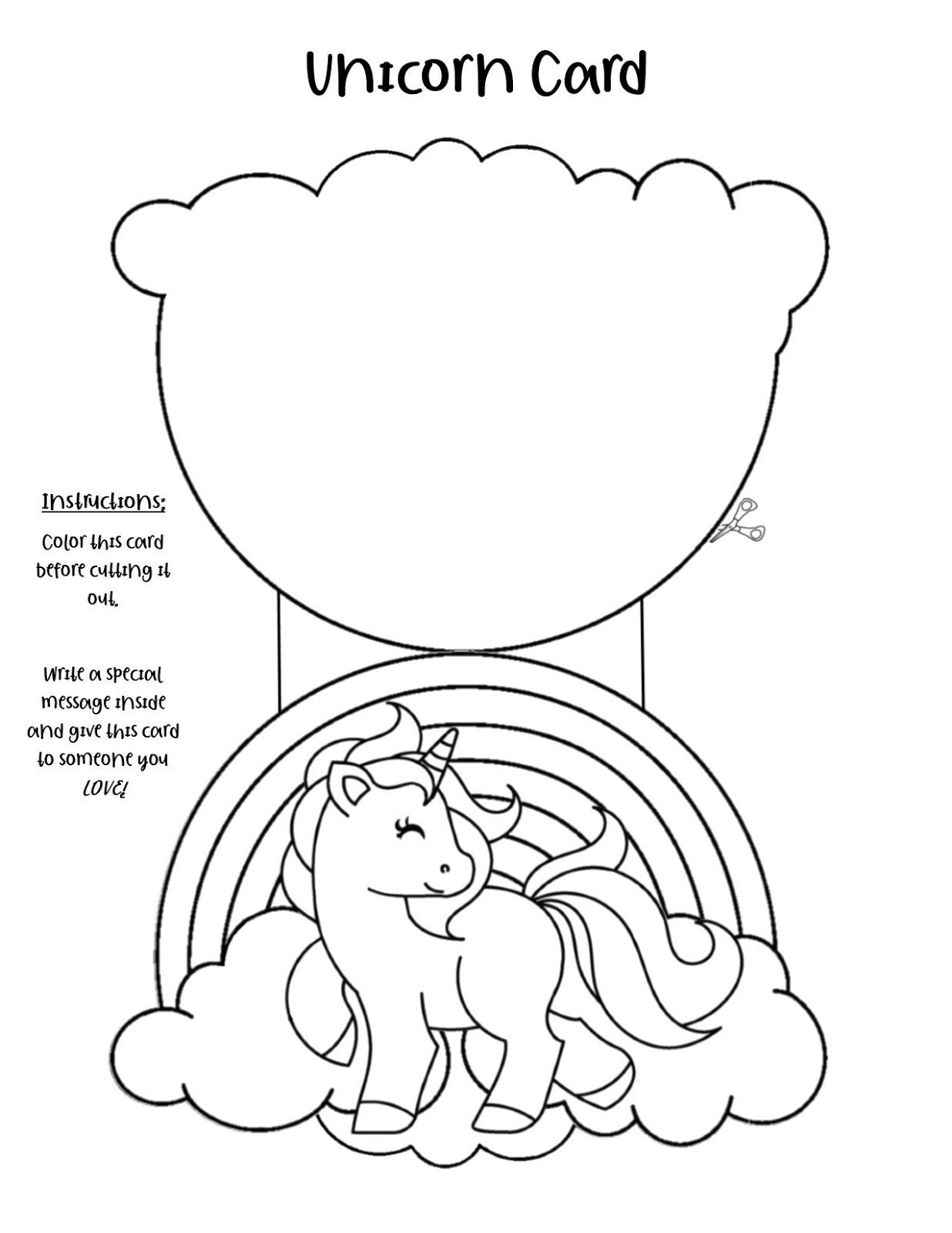 The Learning Curve Printable Unicorn Card