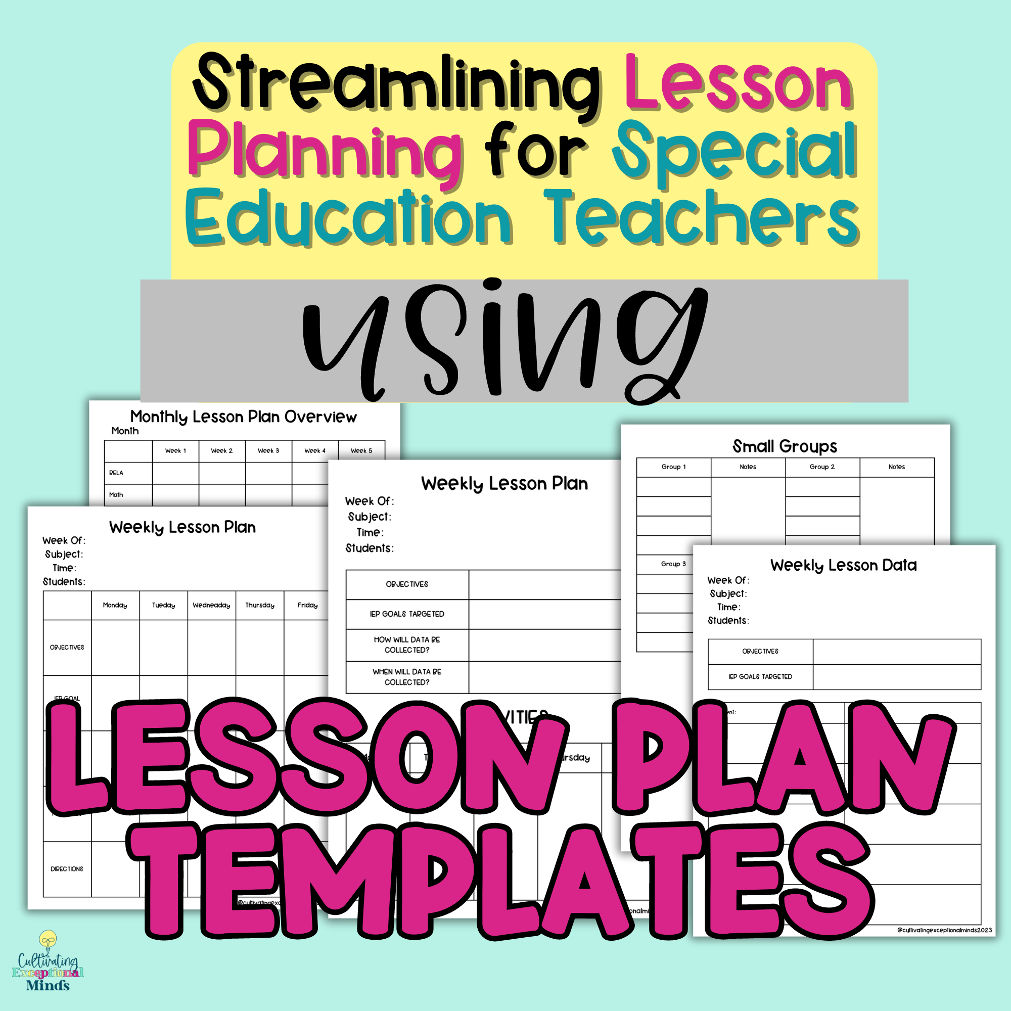 The Power Of Special Education Lesson Plan Template Cultivating 