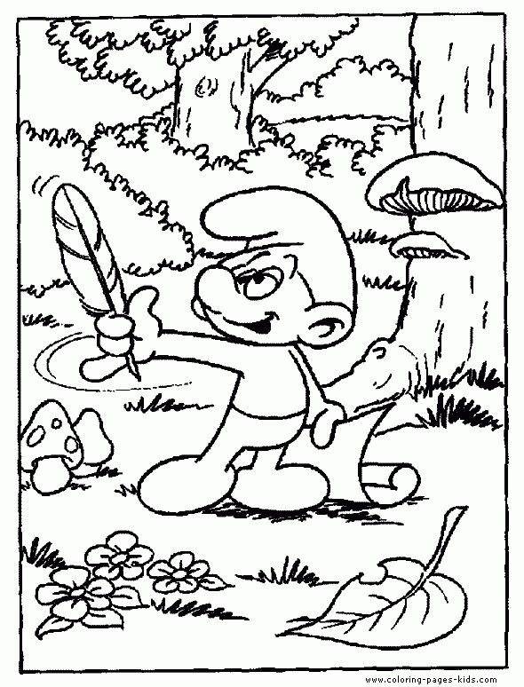 The Smurfs Color Page Cartoon Color Pages Printable Cartoon 