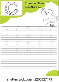 Trace Letter Colour Printable Stock Vector Royalty Free 2200627473 