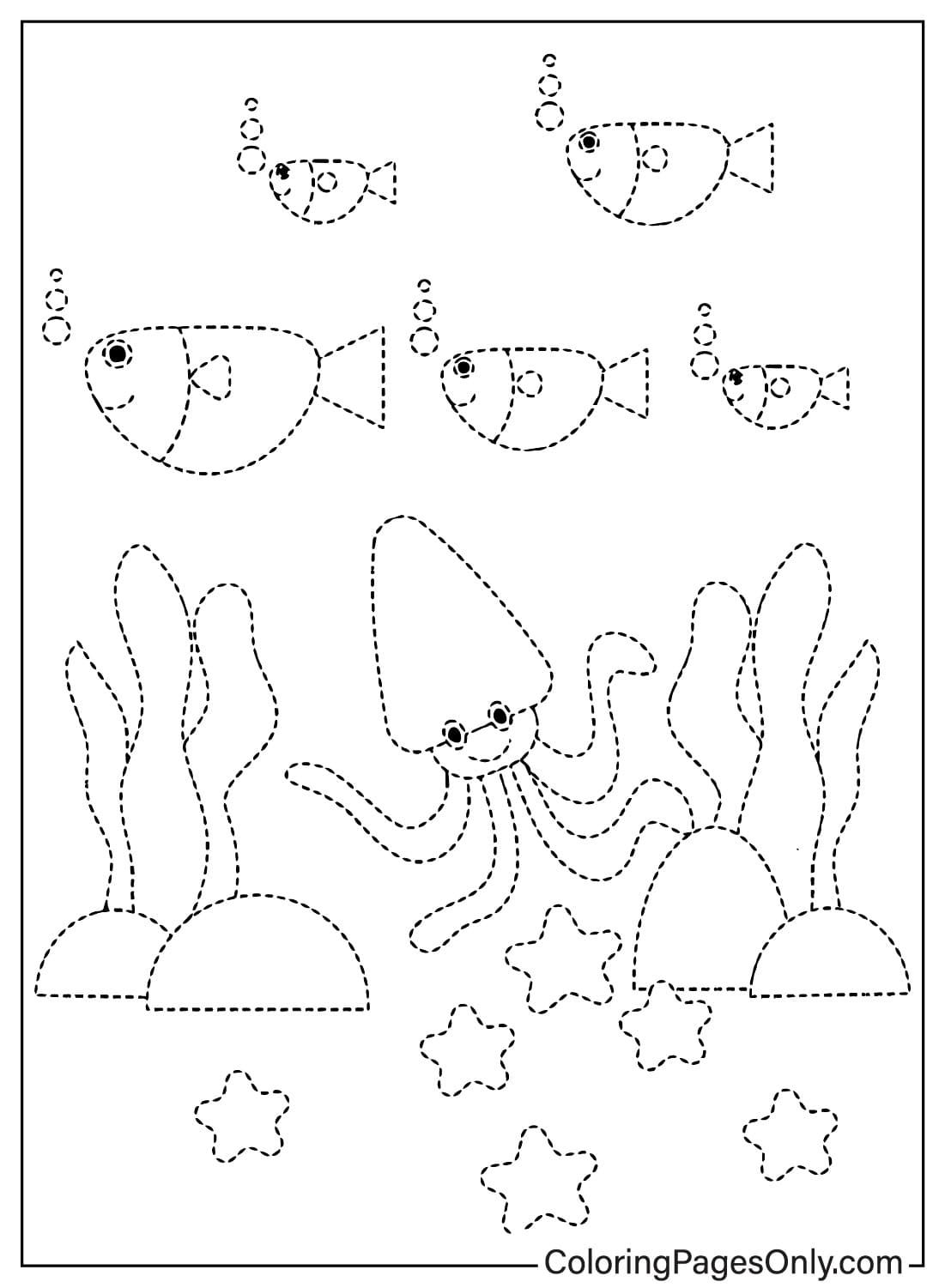 Tracing Coloring Page Free Printable Free Printable Coloring Pages