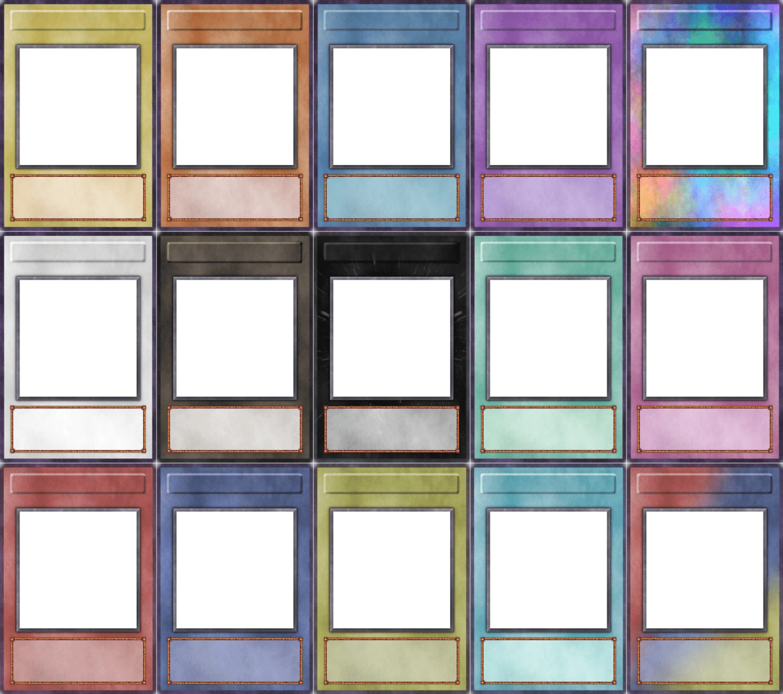 Trading Card Template Printable Printable Word Searches