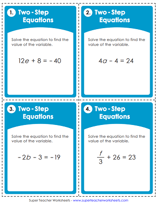 Two Step Equations Worksheets Math Monks Worksheets Library