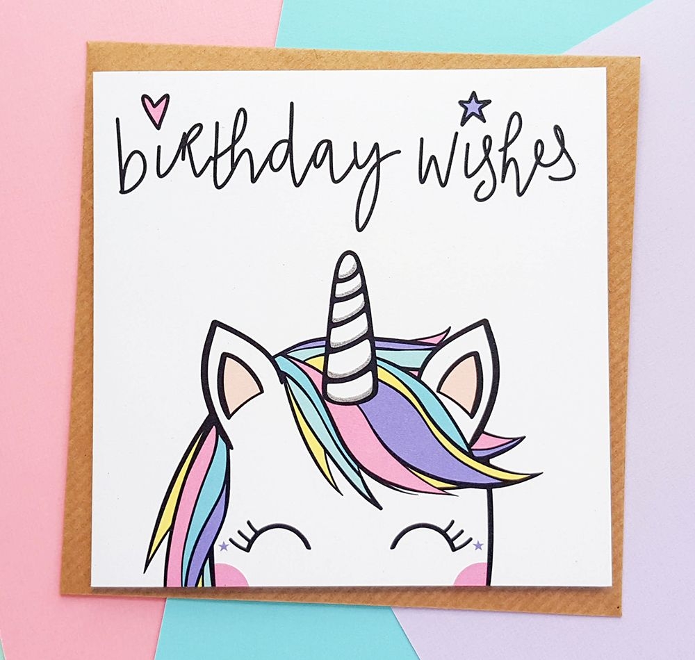 Unicorn Birthday Card Printable