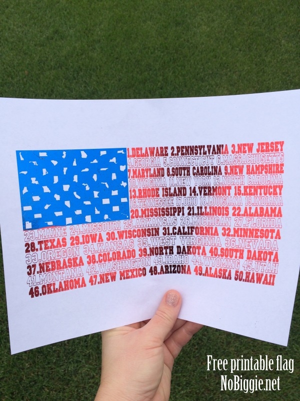 Unique United States Flag Printable NoBiggie