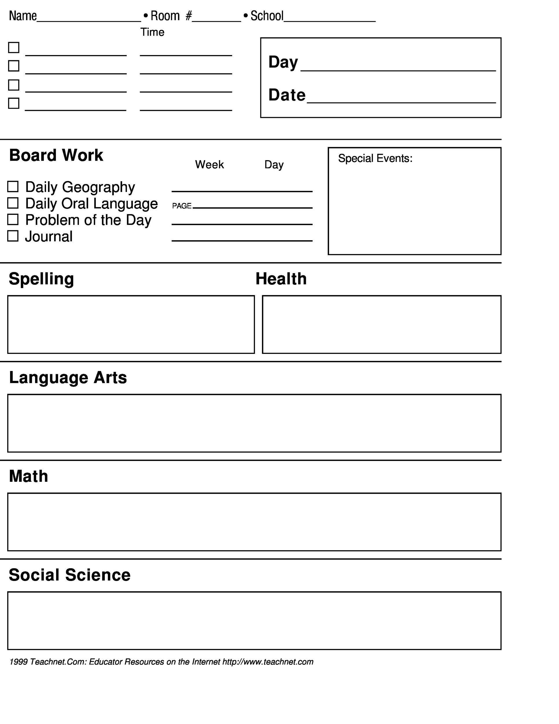 unit planning template