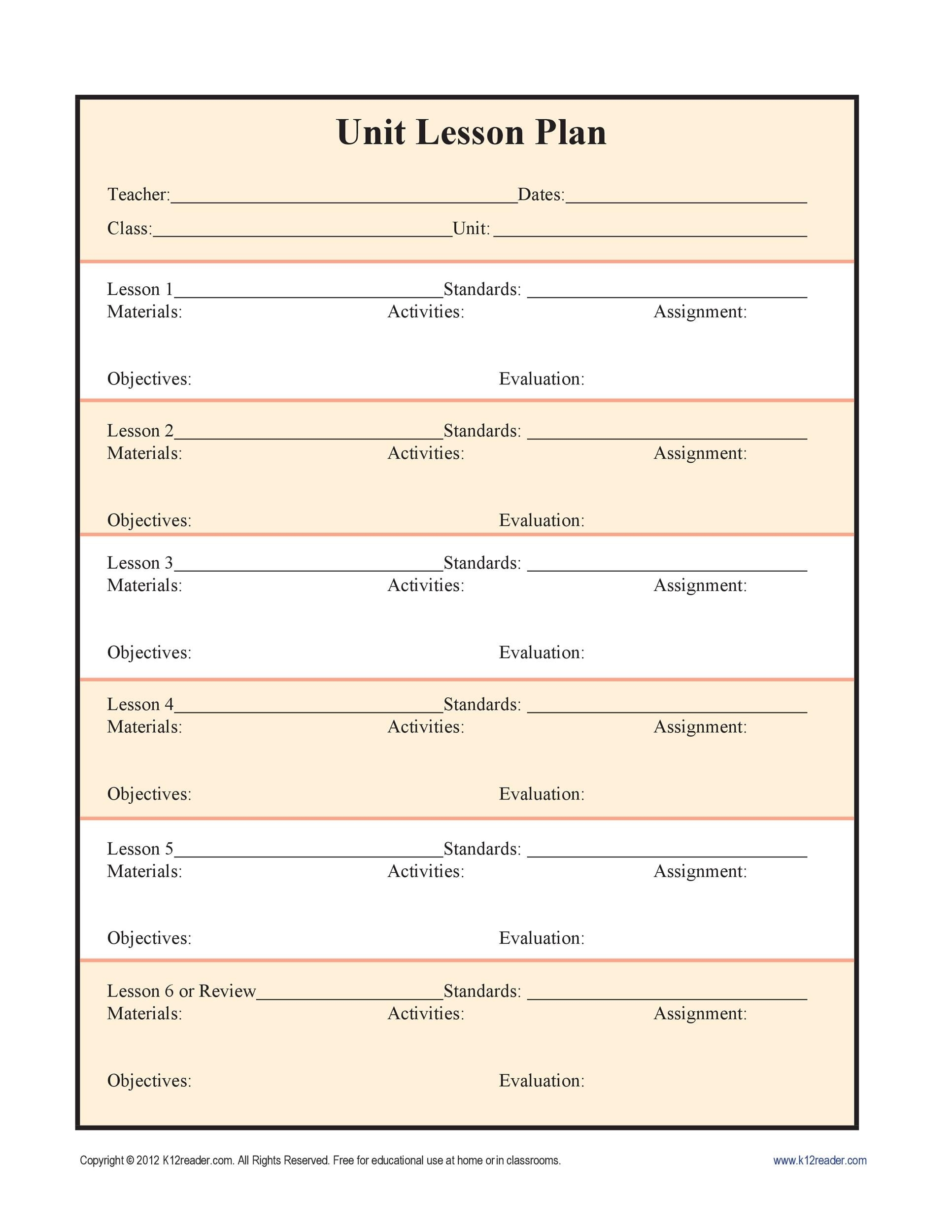 Unit Planning Template