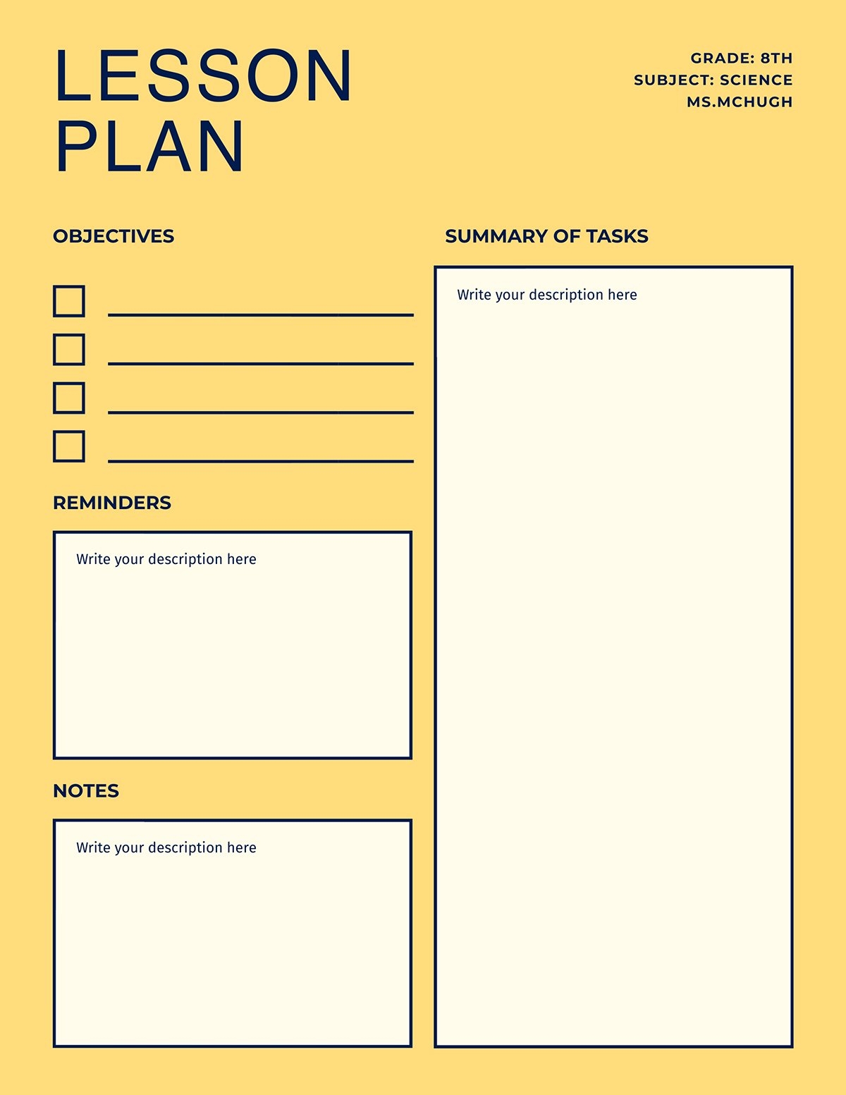 Unleash Effective Lesson Planning A Comprehensive Guide To Sheet 