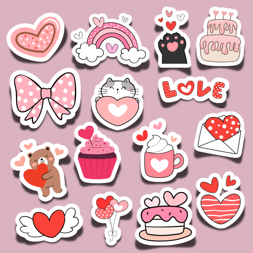 Valentine 39 s Day Printable Sticker Bundle