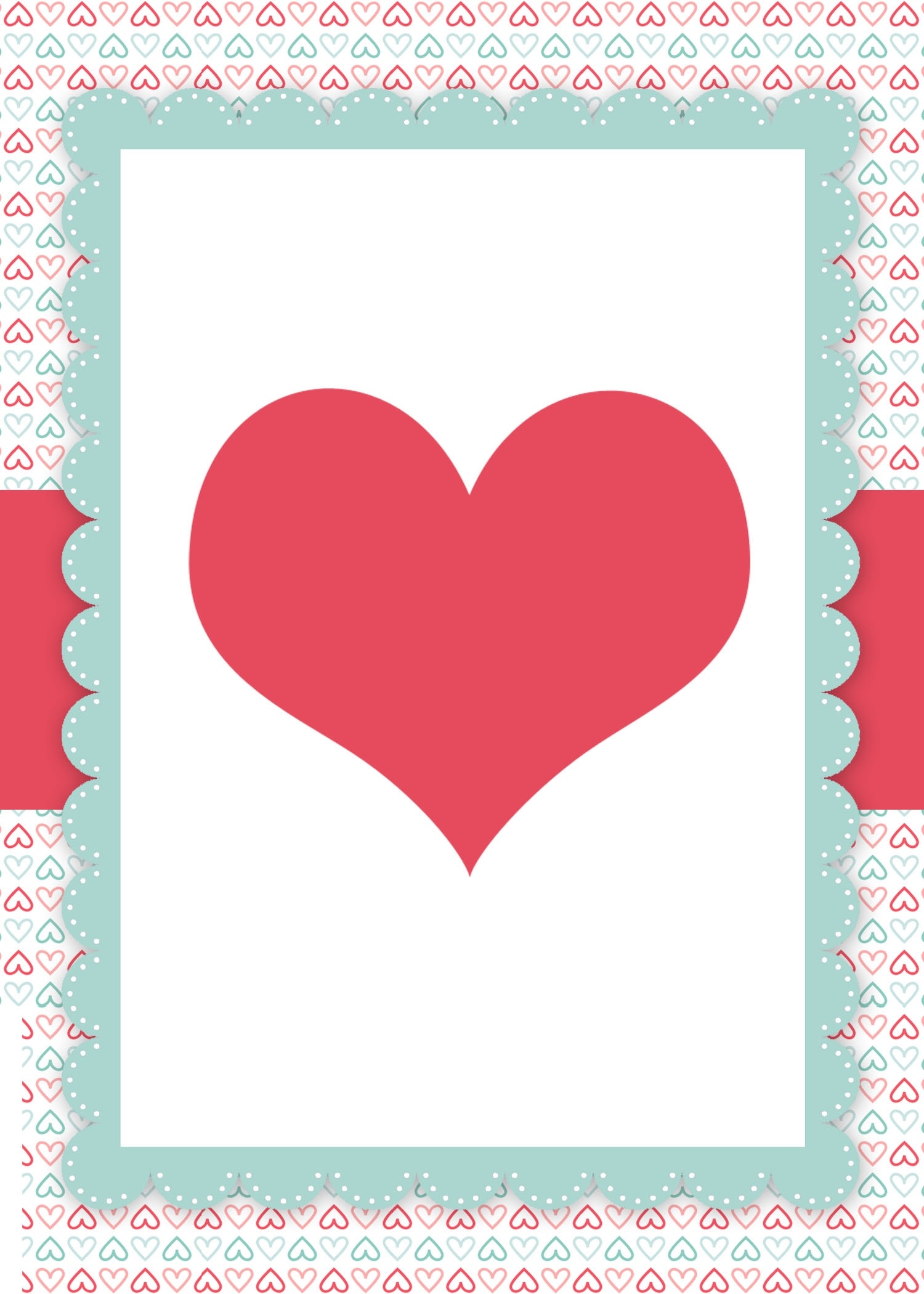 Valentine Card Template Printable