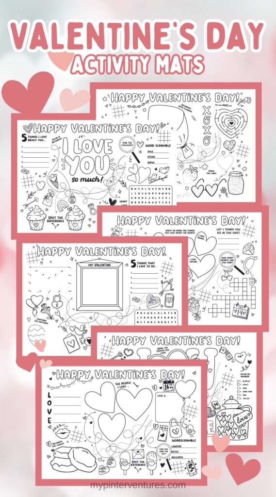 printable valentine's day activity sheets