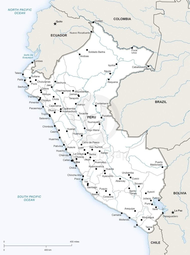 Vector Map Of Peru Political One Stop Map Printable Map Of Peru 