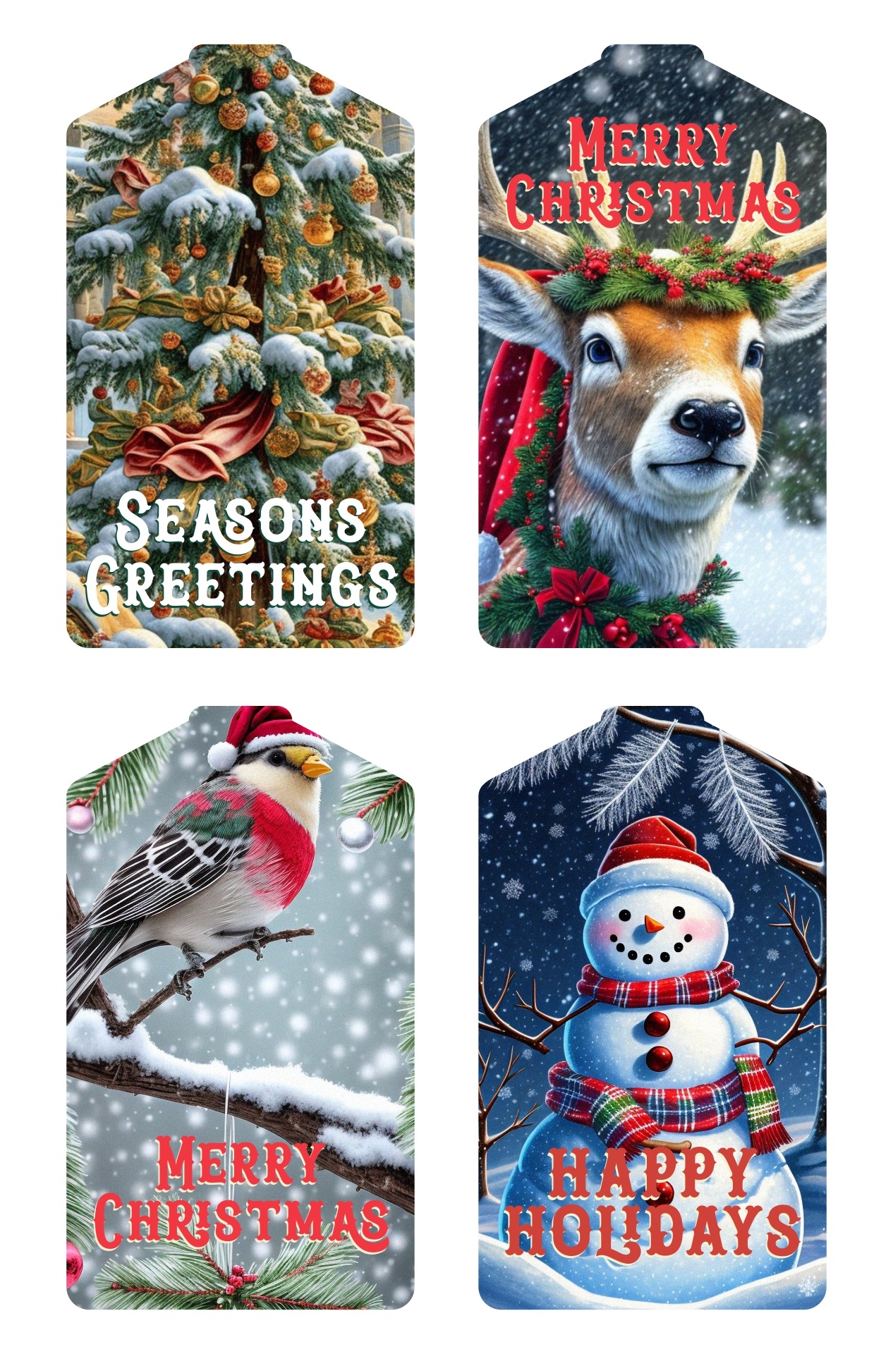 Vintage Christmas Tags 10 Free PDF Printables Printablee
