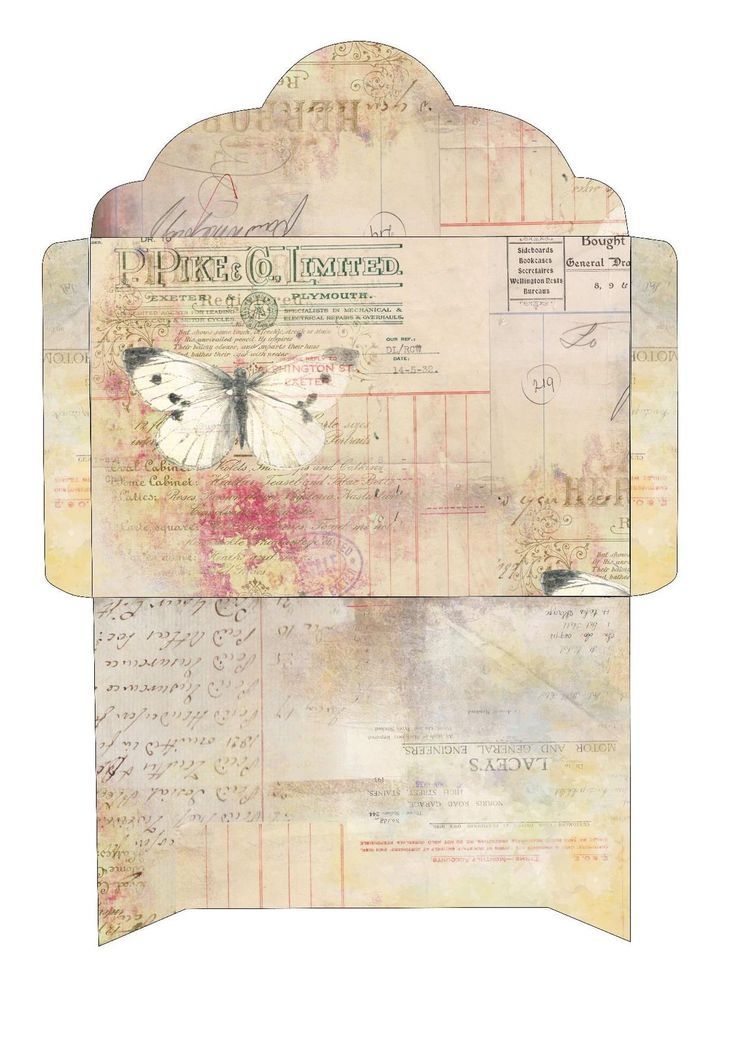 Vintage Paper Printable Envelope Template Printable Vintage Junk 