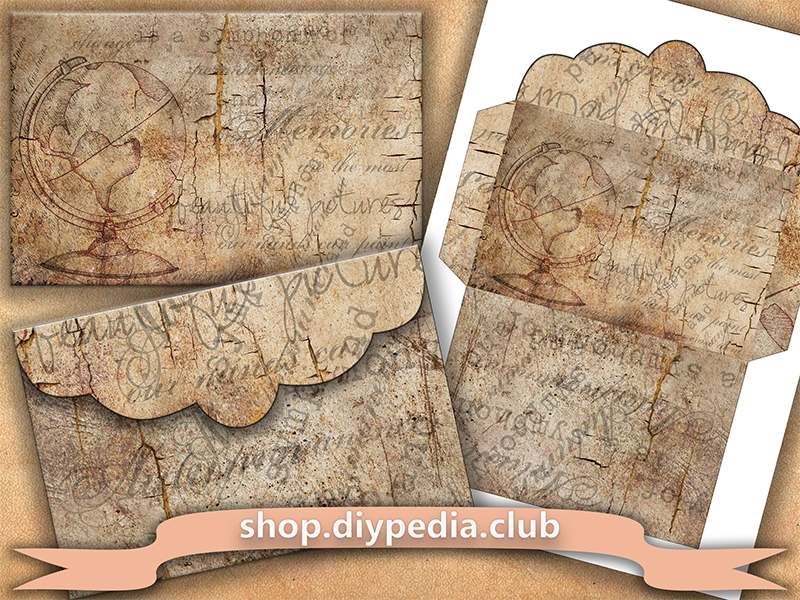 Vintage Printable Envelope Template Old Letter Envelope 1 3 
