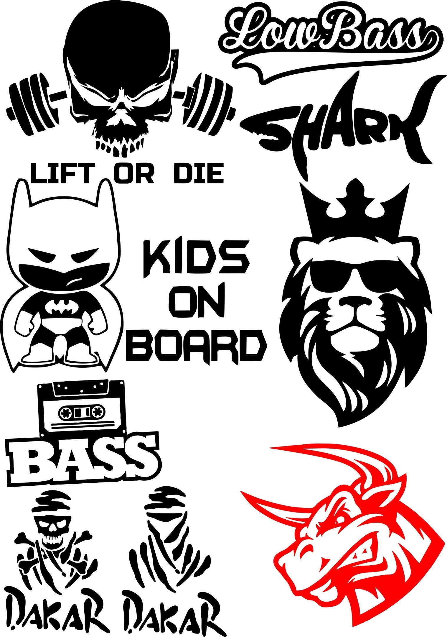 Vinyl Stickers On Car Vector Pack Free Download