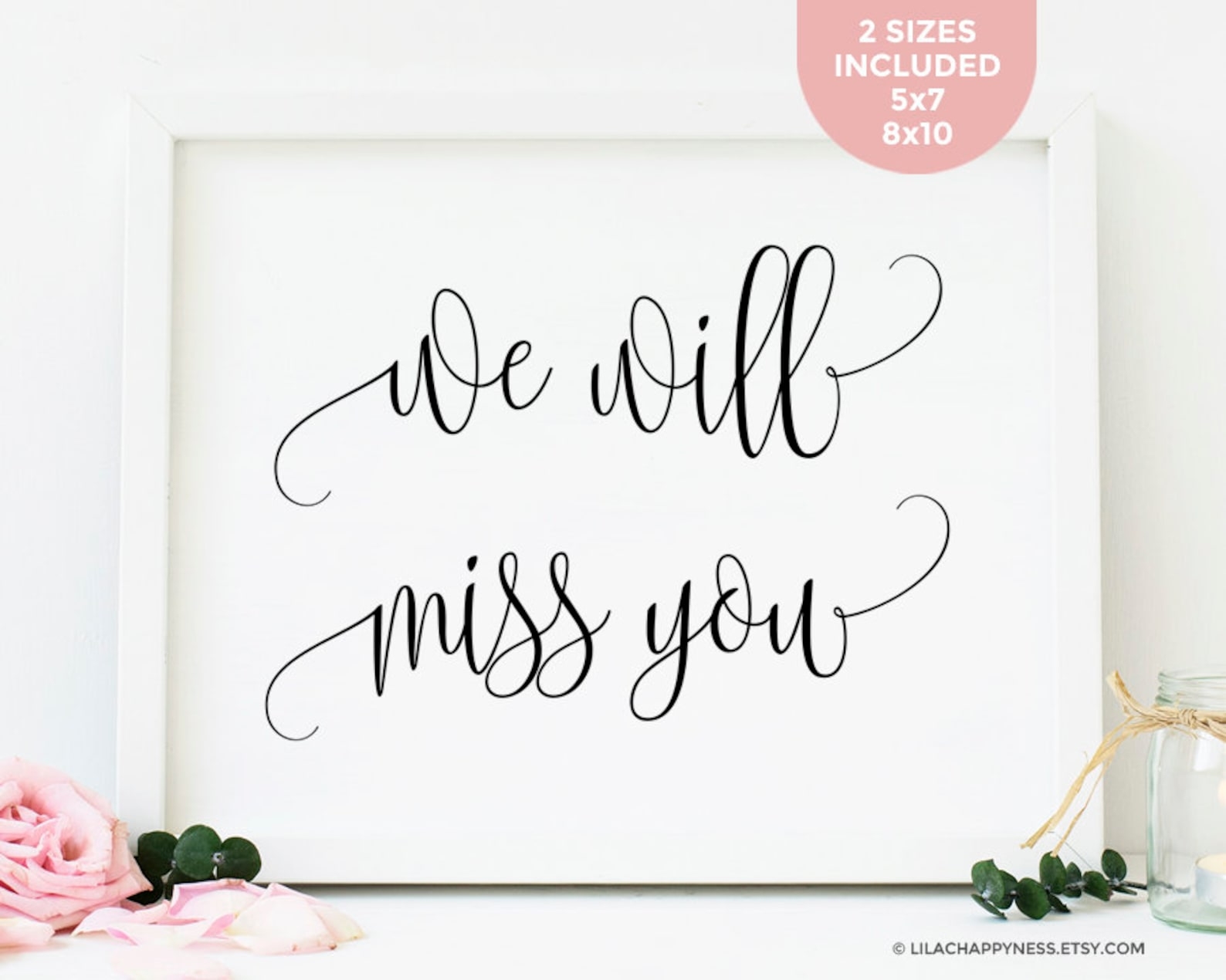free printable we will miss you card template