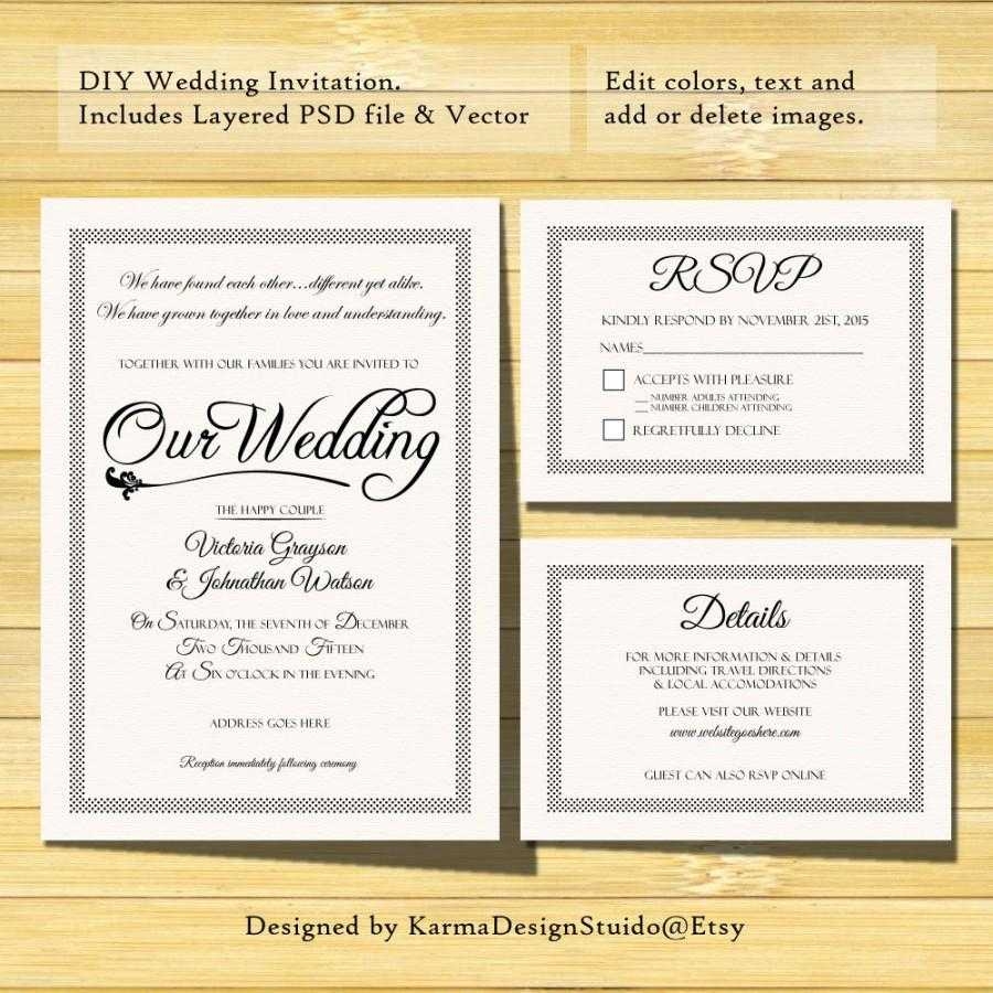 Wedding Invitation Template Instant Download Printable With Free 