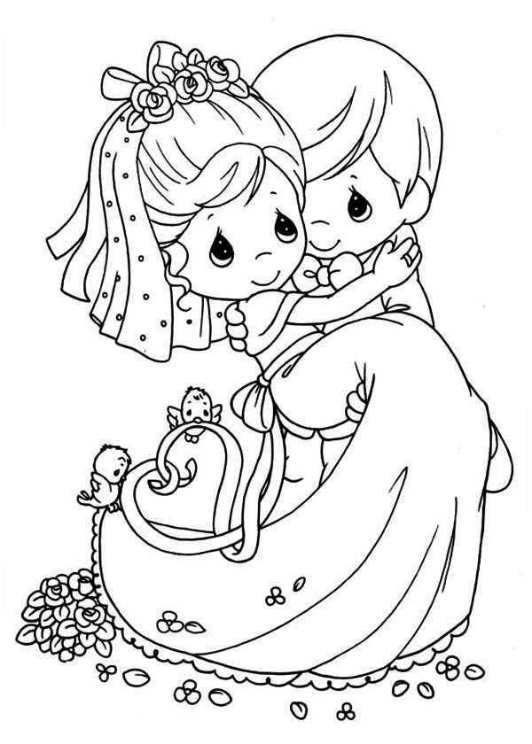 Wedding Precious Moments Coloring Page Kids Play Color