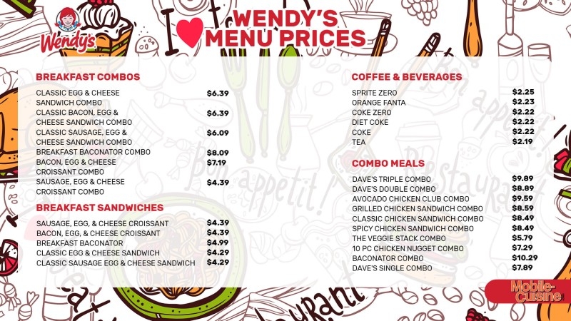 Wendy 39 s Menu Prices Limited Time Discounts 2024 
