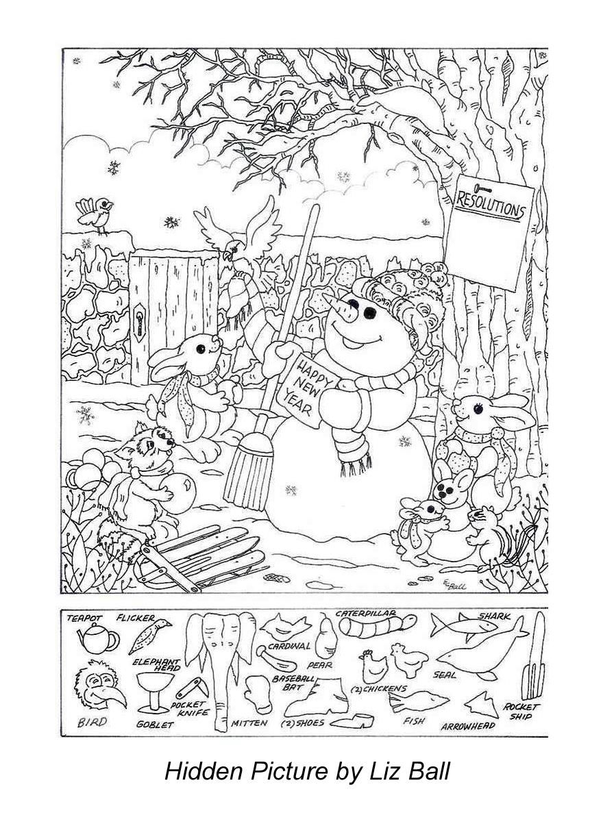 Winter Hidden Pictures Printables Printable New Year Banners