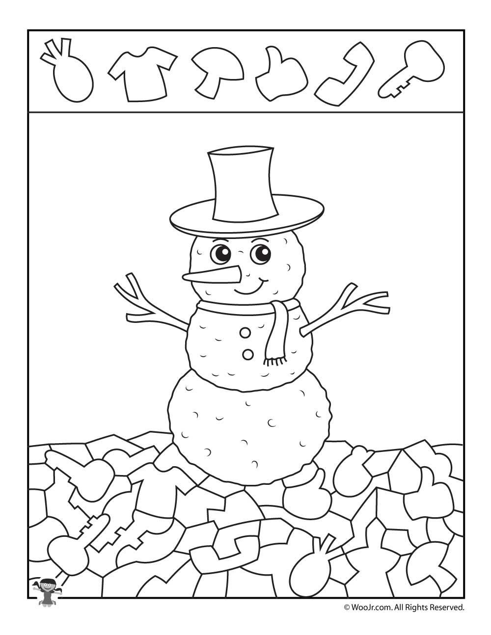 winter hidden pictures printable