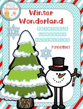 Winter Wonderland Language Printable Activities By Speech Wonderland 