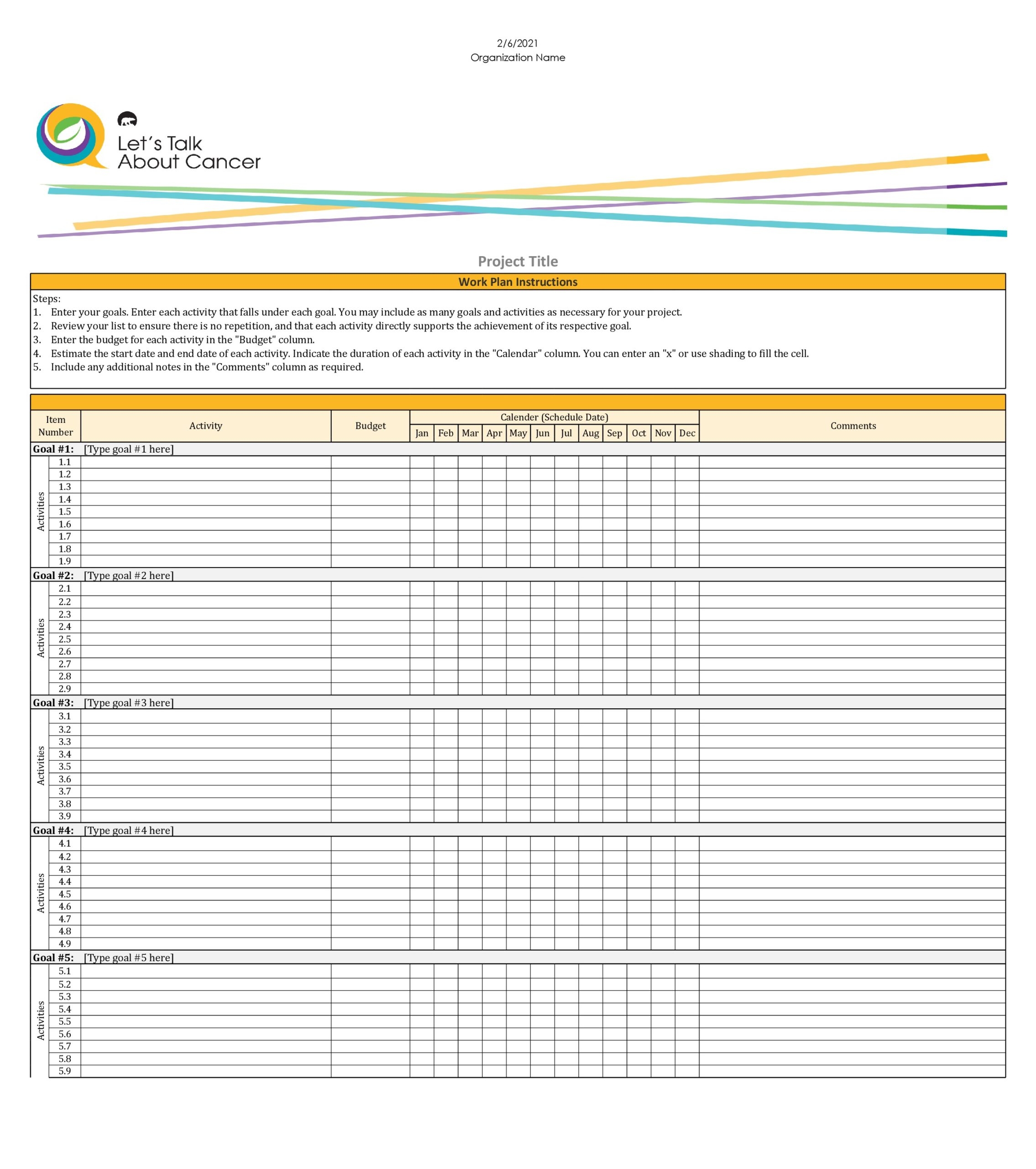 template work plan
