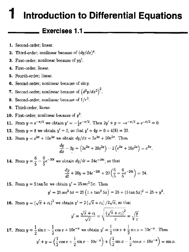 Worksheet 8 Problems Differential Equation MATH 165 Study 