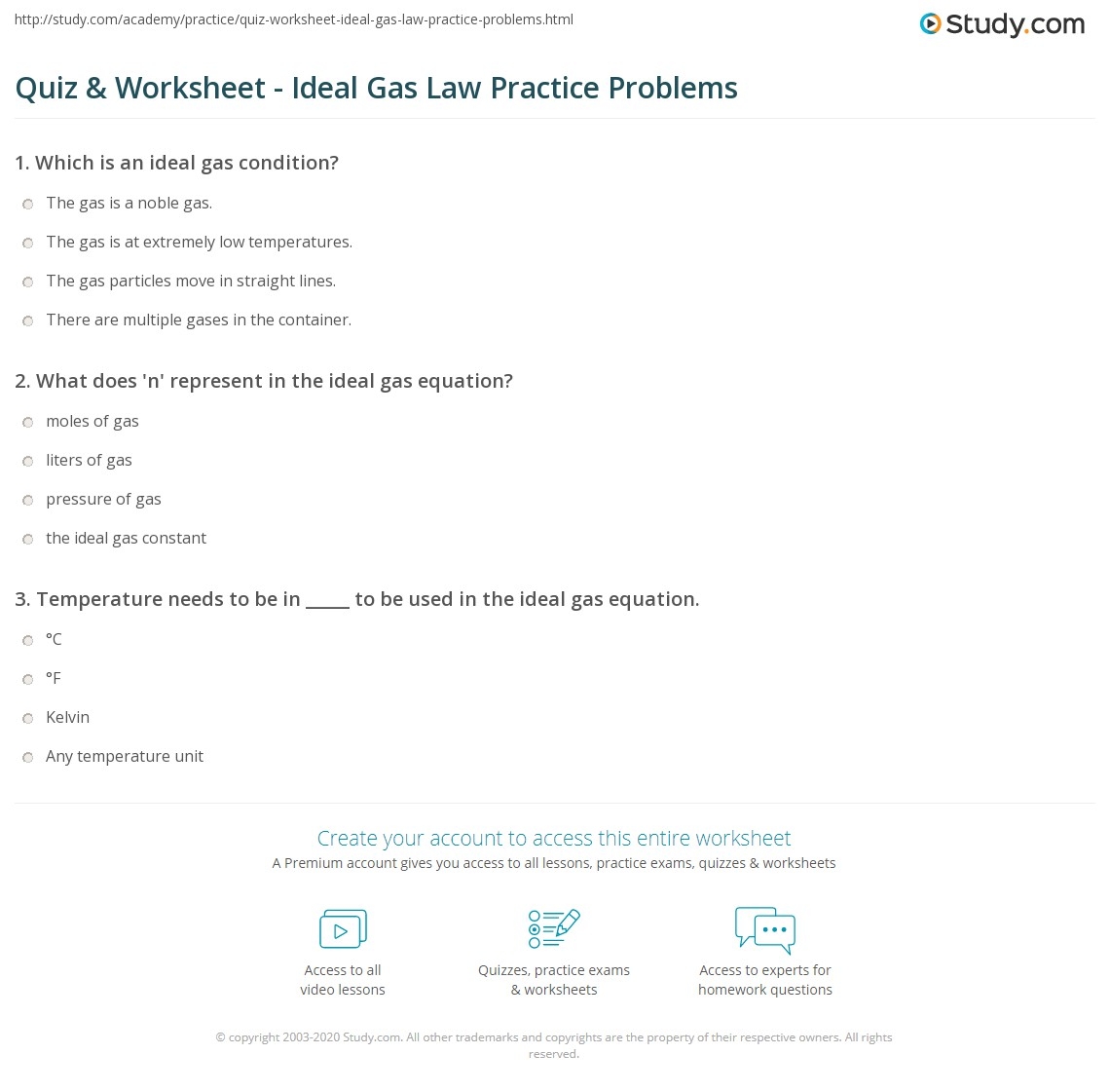 Worksheet On Ideal Gas Equation Ideal Gas Law Worksheet Answer My XXX 
