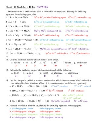 Worksheet Redox pdf Worksheets Library