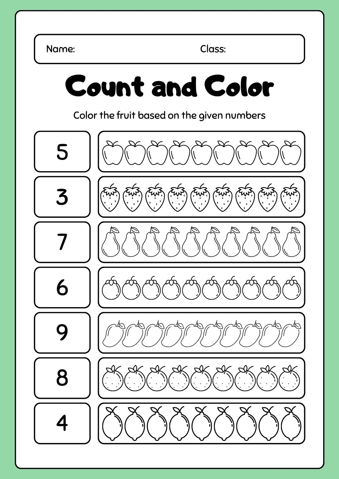 printable activity sheets for kindergarten