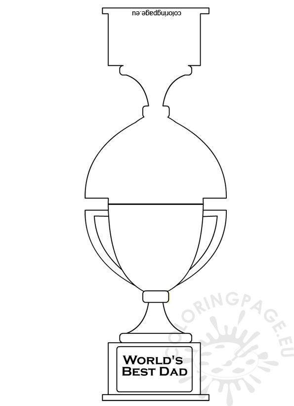 World 39 s Best Dad Trophy Card Coloring Page