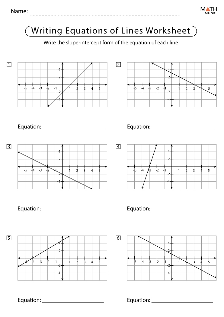 Writing Equations Of Lines Worksheets With Answer Key Worksheets Library