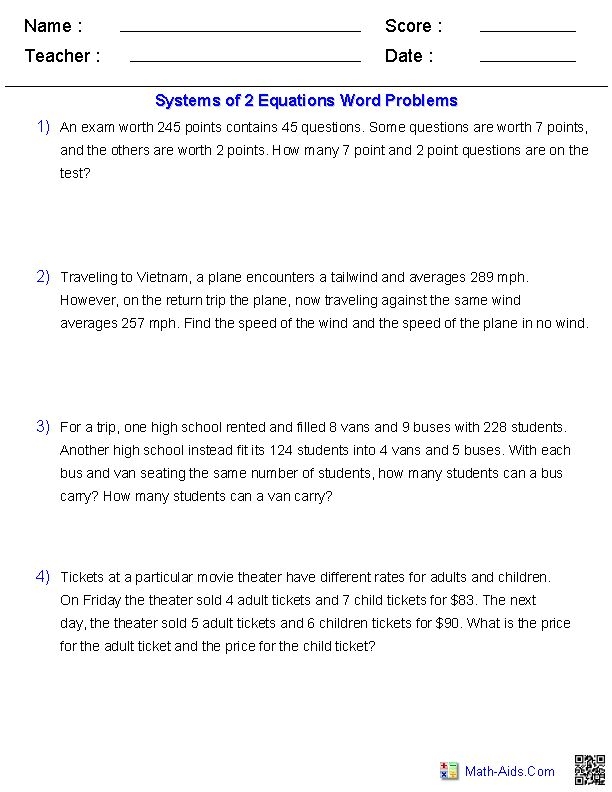 Writing Quadratic Equations From Tables Worksheet Pdf Equations 