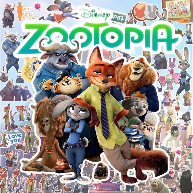 ZOOTOPIA Lot De 200 Autocollants Et Plus Clipart Zootopie PNG Et JPG 