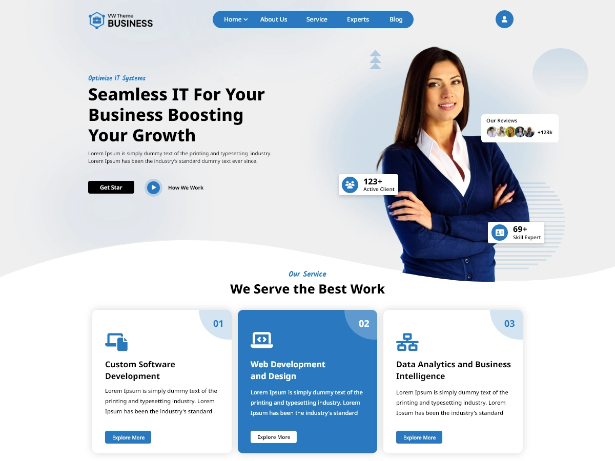 Business Landing Page WordPress Theme WordPress